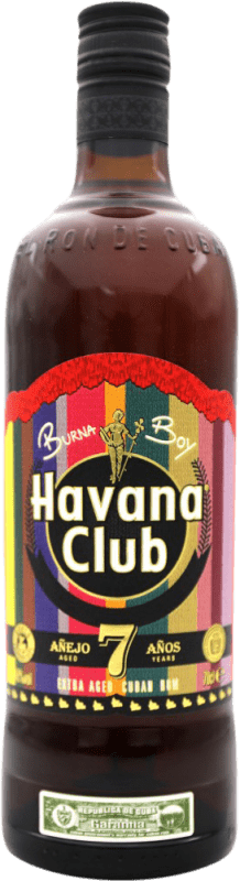 36,95 € Envío gratis | Ron Havana Club Burna Boy Cuba 7 Años Botella 70 cl