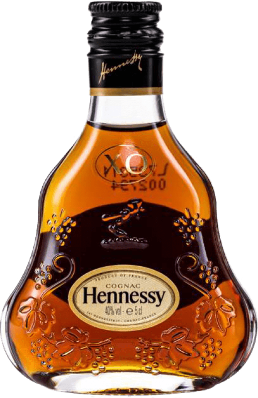 139,95 € Envio grátis | Cognac Conhaque Hennessy XO A.O.C. Cognac França Garrafa Miniatura 5 cl