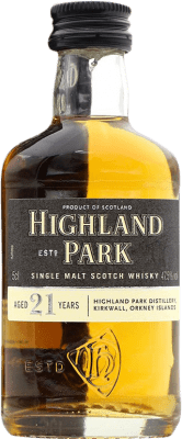139,95 € Spedizione Gratuita | Whisky Single Malt Highland Park Regno Unito 21 Anni Bottiglietta Mignon 5 cl