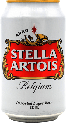 1,95 € Spedizione Gratuita | Birra Interbrew Stella Artois Belgio Lattina 33 cl