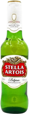 3,95 € Envío gratis | Cerveza Interbrew Stella Artois Bélgica Botellín Tercio 33 cl