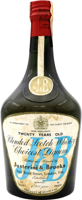 1 419,95 € Free Shipping | Whisky Blended J&B Choicest Liqueur Collector's Specimen United Kingdom 20 Years Bottle 70 cl