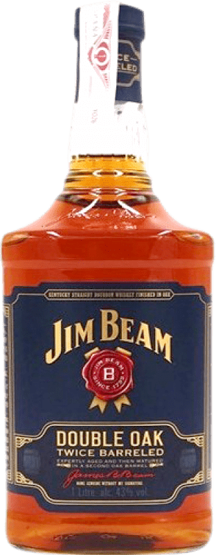35,95 € Kostenloser Versand | Whisky Bourbon Jim Beam Double Oak Vereinigte Staaten Flasche 1 L