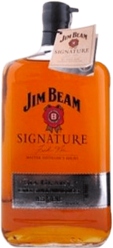 51,95 € Envío gratis | Whisky Bourbon Jim Beam Signature Estados Unidos 6 Años Botella 1 L