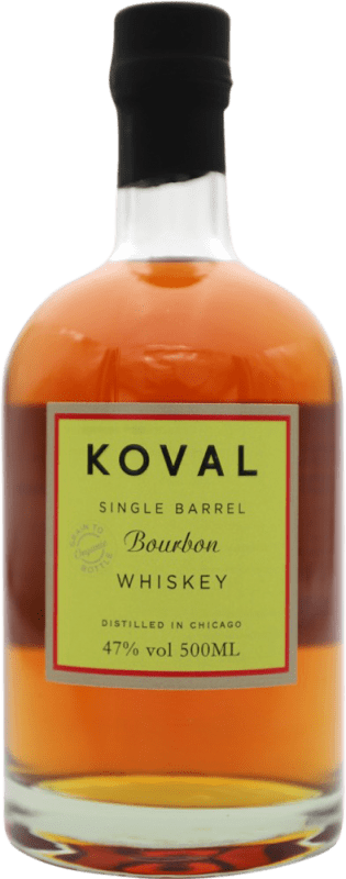 71,95 € 免费送货 | 波本威士忌 Koval 英国 瓶子 Medium 50 cl