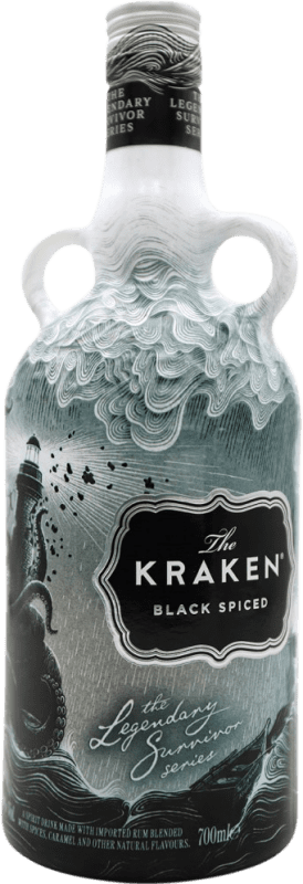 51,95 € Бесплатная доставка | Ром Kraken Black Rum Legendary Survivor Series Тринидад и Тобаго бутылка 70 cl