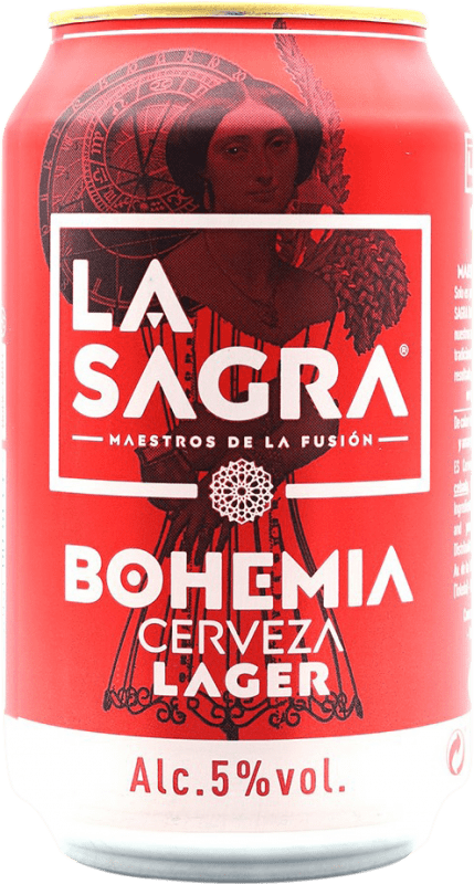 1,95 € Envio grátis | Cerveja La Sagra Bohemia Lager Espanha Lata 33 cl