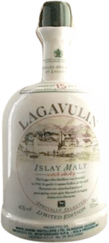 1 279,95 € Envoi gratuit | Whisky Single Malt Lagavulin Cerámica Royaume-Uni 15 Ans Bouteille 70 cl