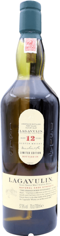 545,95 € Envio grátis | Whisky Single Malt Lagavulin Cask Strength — Força de Barrica, Edição Limitada, Natural Reino Unido 12 Anos 70 cl