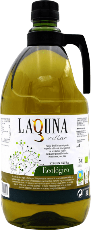 19,95 € Envío gratis | Aceite de Oliva Laguna Villar Virgen Extra Ecológico España Garrafa 2 L