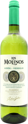5,95 € Spedizione Gratuita | Vino bianco Los Molinos. Airén Verdejo D.O. Valdepeñas Spagna Airén, Verdejo Bottiglia 75 cl
