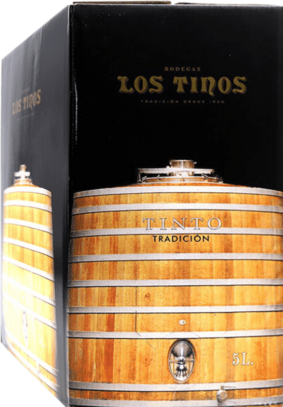 15,95 € Kostenloser Versand | Rotwein Los Tinos Tradición Cosecha — Ernte Jung D.O.Ca. Rioja Spanien Bag in Box 5 L