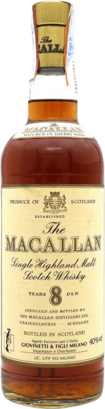 1 488,95 € 免费送货 | 威士忌单一麦芽威士忌 Macallan 收藏家标本 英国 8 岁 瓶子 70 cl