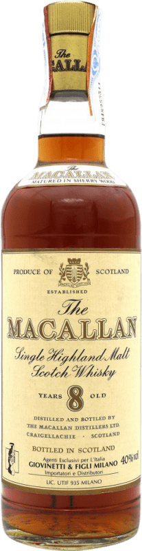 1 488,95 € Kostenloser Versand | Single Malt Whisky Macallan Großbritannien 8 Jahre Flasche 70 cl Sammlerstück Nicht zum Verzehr Geeignet