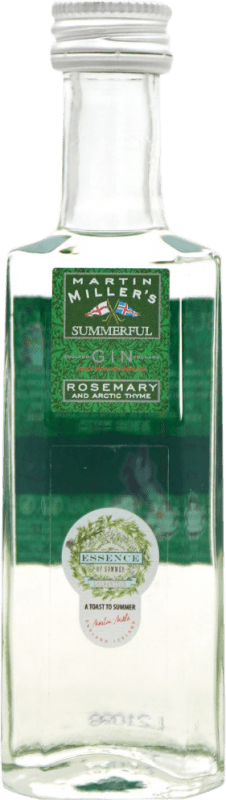 3,95 € Spedizione Gratuita | Gin Martin Miller's Summerful Regno Unito Bottiglia Miniatura 5 cl