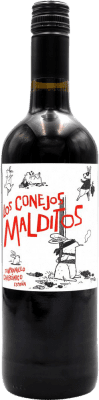 14,95 € Бесплатная доставка | Красное вино Más Que Vinos Los Conejos Malditos I.G.P. Vino de la Tierra de Castilla Toledo Испания Tempranillo — Темпранильо Eco — Эко Био Органический 75 cl