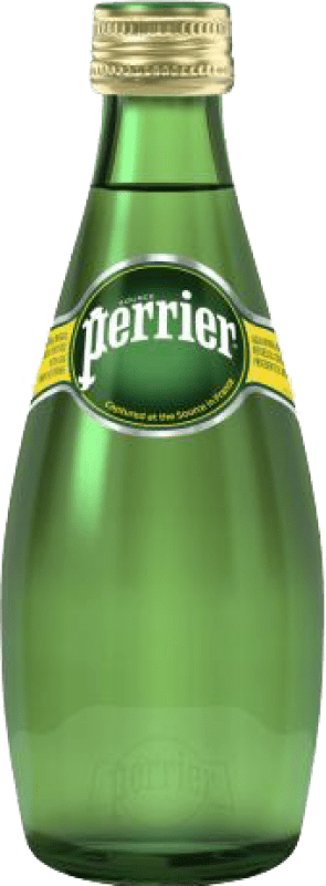 6,95 € 送料無料 | 4個入りボックス 水 Nestle Waters Perrier Frizzante — 微発泡, Mineral Natural — 天然ミネラル フランス 1/3ボトル 33 cl
