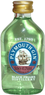 2,95 € Envio grátis | Genever Gin Plymouth England Reino Unido Garrafinha Miniatura 5 cl