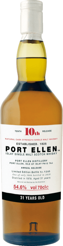 4 874,95 € 免费送货 | 威士忌单一麦芽威士忌 Port Ellen 10th Release 收藏家标本 英国 30 岁 瓶子 70 cl