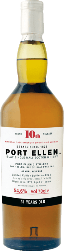 4 874,95 € Free Shipping | Whisky Single Malt Port Ellen 10th Release Collector's Specimen United Kingdom 30 Years Bottle 70 cl