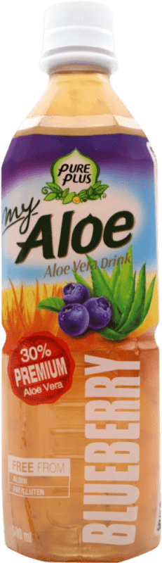 2,95 € Envio grátis | Refrescos e Mixers Pure Plus Aloe Vera Arándano Estados Unidos Garrafa Medium 50 cl