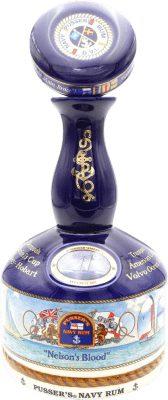 523,95 € Envio grátis | Rum Pusser's Rum Yatchman Decanter Guiana Garrafa 1 L