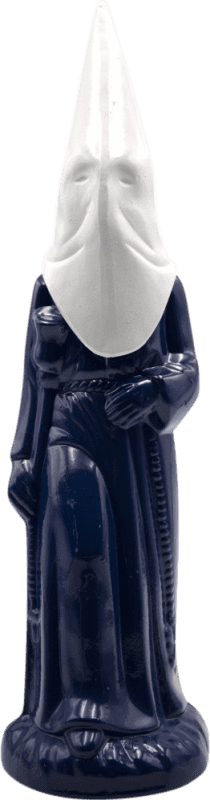28,95 € Free Shipping | Liqueurs Ortega Resoli Nazareno Capucha Blanca Túnica Azul Marino Spain Medium Bottle 50 cl