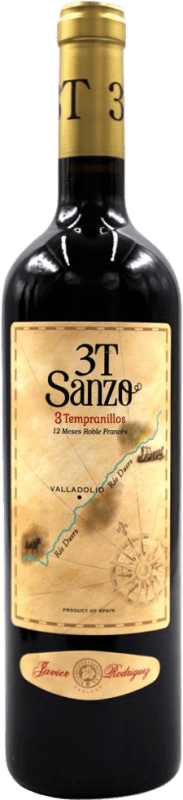7,95 € Kostenloser Versand | Rotwein Rodríguez & Sanzo Tres Tempranillos 3T D.O. Rueda Spanien Tempranillo Flasche 75 cl
