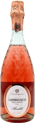 8,95 € Spedizione Gratuita | Spumante rosato Rose di Bacco Amabile Semisecco Semidolce I.G.T. Emilia Romagna Italia Lambrusco Bottiglia 75 cl