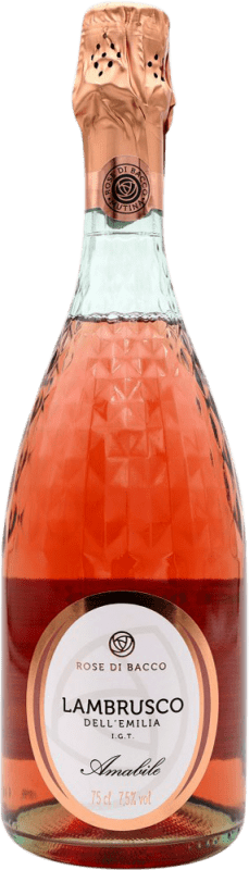 6,95 € Envio grátis | Espumante rosé Rose di Bacco Amabile Semi-seco Semi-doce I.G.T. Emilia Romagna Itália Lambrusco Garrafa 75 cl