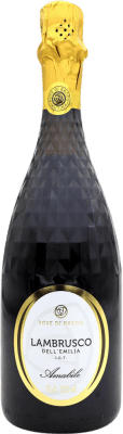 6,95 € Spedizione Gratuita | Spumante rosso Rose di Bacco Amabile Tinto Semisecco Semidolce I.G.T. Emilia Romagna Italia Lambrusco Bottiglia 75 cl