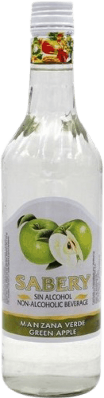 5,95 € Бесплатная доставка | Шнапс Sabery Испания 75 cl Manzana Verde — Зеленое Яблоко Без алкоголя