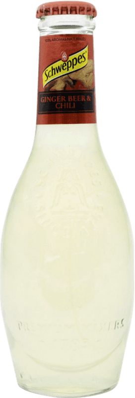 3,95 € Бесплатная доставка | Напитки и миксеры Schweppes Ginger Beer & Chili Испания Маленькая бутылка 20 cl