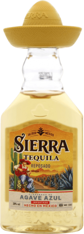 3,95 € Бесплатная доставка | Текила Sierra Reposado Мексика миниатюрная бутылка 5 cl