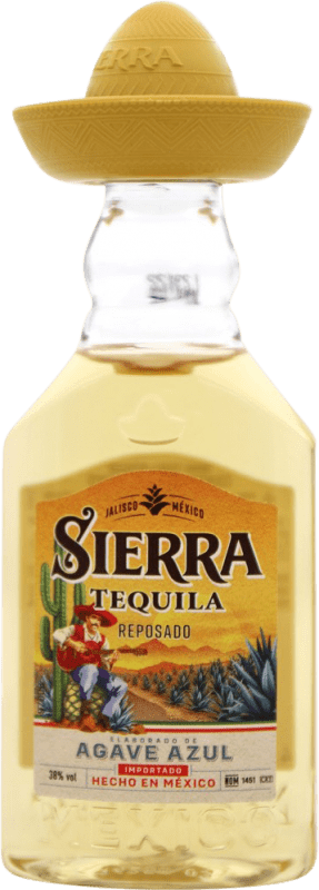 3,95 € Spedizione Gratuita | Tequila Sierra Reposado Messico Bottiglietta Mignon 5 cl