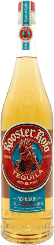 42,95 € Envío gratis | Tequila Tequilas Finos Rooster Rojo Reposado México Botella 1 L