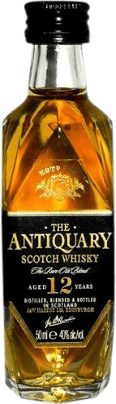 12,95 € 免费送货 | 调和威士忌 The Antiquary 苏格兰 英国 12 岁 小瓶装 5 cl