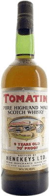 Single Malt Whisky Tomatin 70 Proof Henekeys 9 Years 70 cl Collector's Item Not for Consumption