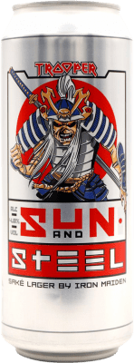 4,95 € Envoi gratuit | Bière Trooper Iron Maiden Sun and Steel Lager Royaume-Uni Canette Medium 50 cl