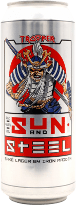 4,95 € Spedizione Gratuita | Birra Trooper Iron Maiden Sun and Steel Regno Unito Lattina 50 cl