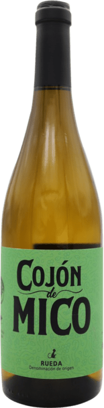 10,95 € Envío gratis | Vino blanco Vinos Divertidos Cojón de Mico D.O. Rueda España Botella 75 cl