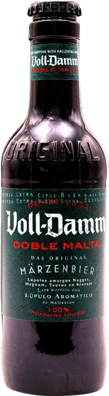 9,95 € Free Shipping | 6 units box Beer Voll Damm Spain Small Bottle 25 cl