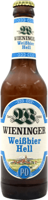 2,95 € Envio grátis | Cerveja Wieninger Weibbier Hell Alemanha Garrafinha Terço 33 cl
