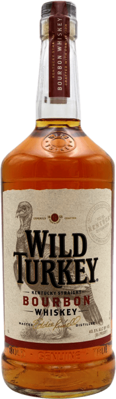 36,95 € Free Shipping | Bourbon Whisky Wild Turkey 81 United States Bottle 1 L