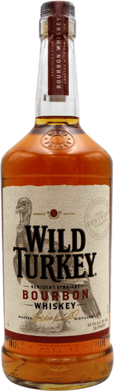 36,95 € Envio grátis | Whisky Bourbon Wild Turkey 81 Estados Unidos Garrafa 1 L