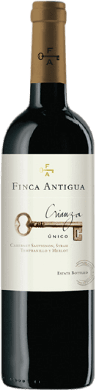 27,95 € Kostenloser Versand | Rotwein Finca Antigua Crianza — Kurze Fassreifung D.O. La Mancha Kastilien-La Mancha Spanien Tempranillo, Merlot, Syrah, Cabernet Sauvignon Magnumflasche 1,5 L