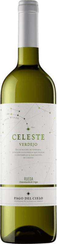 12,95 € Spedizione Gratuita | Vino bianco Torres Celeste D.O. Rueda Castilla y León Spagna Verdejo Bottiglia 75 cl