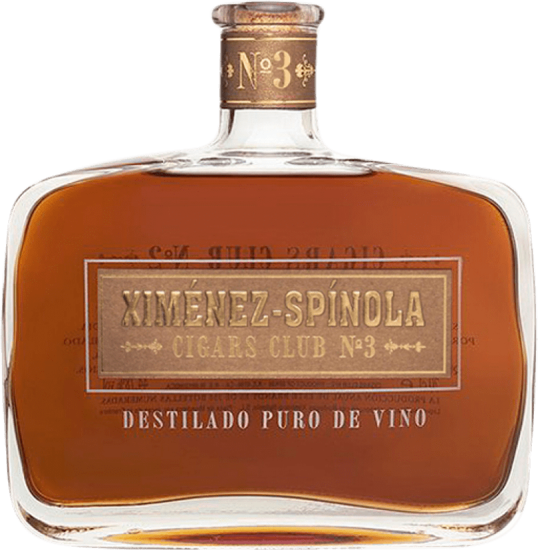 648,95 € Spedizione Gratuita | Brandy Ximénez-Spínola Cigars Club Nº 3 Andalusia Spagna Pedro Ximénez 12 Anni Bottiglia 70 cl