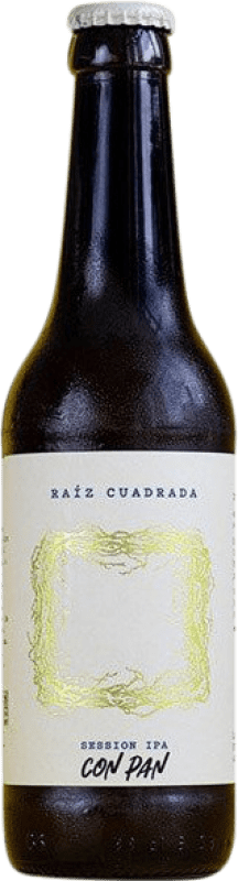 4,95 € Spedizione Gratuita | Birra Raíz Cuadrada Session IPA — India Pale Ale, Artesanal — Artigianale Castilla y León Spagna Bottiglietta Terzo 33 cl