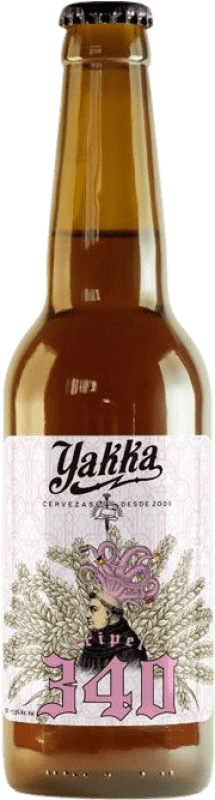 4,95 € Free Shipping | Beer Yakka Tripel 340 Castilla la Mancha Spain One-Third Bottle 33 cl